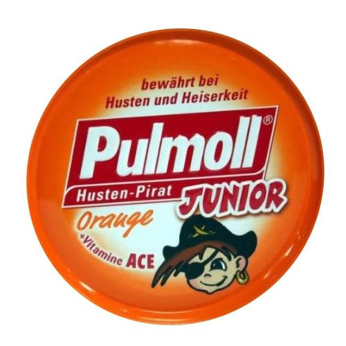 Pulmoll Junior Candies with Orange & Vitamin A, C, E Καραμέλες με Πορτοκάλι & Βιταμίνη A, C, E 45gr